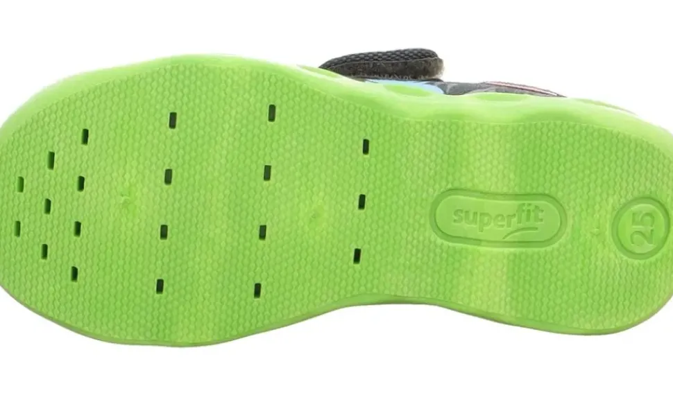 superfit Hausschuh mit Klettverschluss BUBBLE - graum/mehrfarbig S23 1-006273-2010