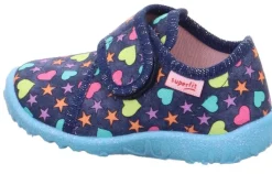 superfit Hausschuh Spotty blau bunt 1-009246-8090