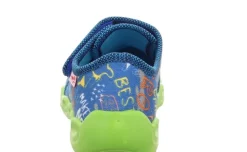 superfit Kinder Hausschuh BUBBLE Klettverschluss BLAU 1-006273-8000