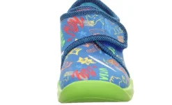 superfit Kinder Hausschuh BUBBLE Klettverschluss BLAU 1-006273-8000
