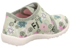 superfit Kinder Hausschuhe SPOTTY Klettverschluss HELLGRÜN 1-009246-7530