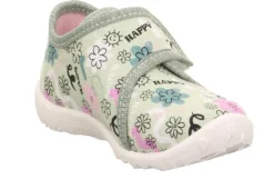 superfit Kinder Hausschuhe SPOTTY Klettverschluss HELLGRÜN 1-009246-7530