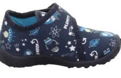 superfit Kinder Hausschuh SPOTTY Klettverschluss DUNKELBLAU 1-009246-8120