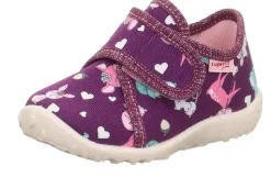 superfit Kinder Hausschuh SPOTTY Klettverschluss ROT/MEHRFARBIG 1-009246-5000