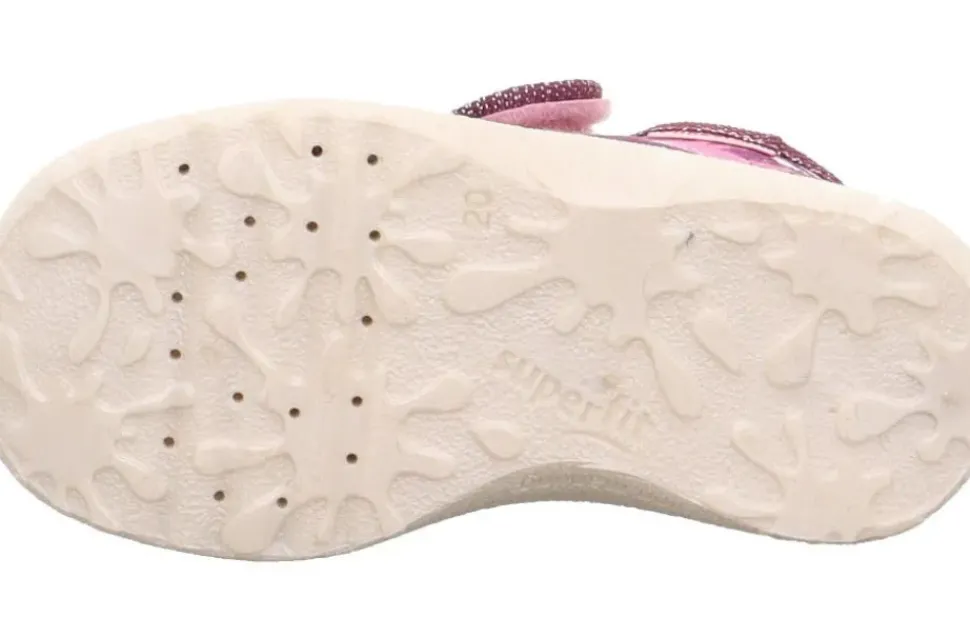 superfit Kinder Hausschuh SPOTTY Klettverschluss ROT/MEHRFARBIG 1-009246-5000