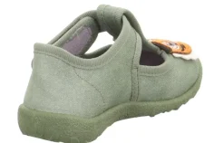 superfit Kinder Hausschuh SPOTTY Klettverschluss HELLGRÜN mit TIGER 1-009256-7500