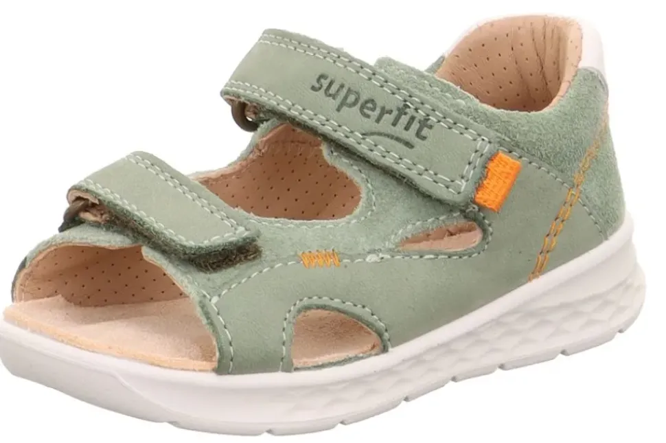 superfit LAGOON Sandale mit Klettverschluss hellgrün/orange S13 1-000510-7500