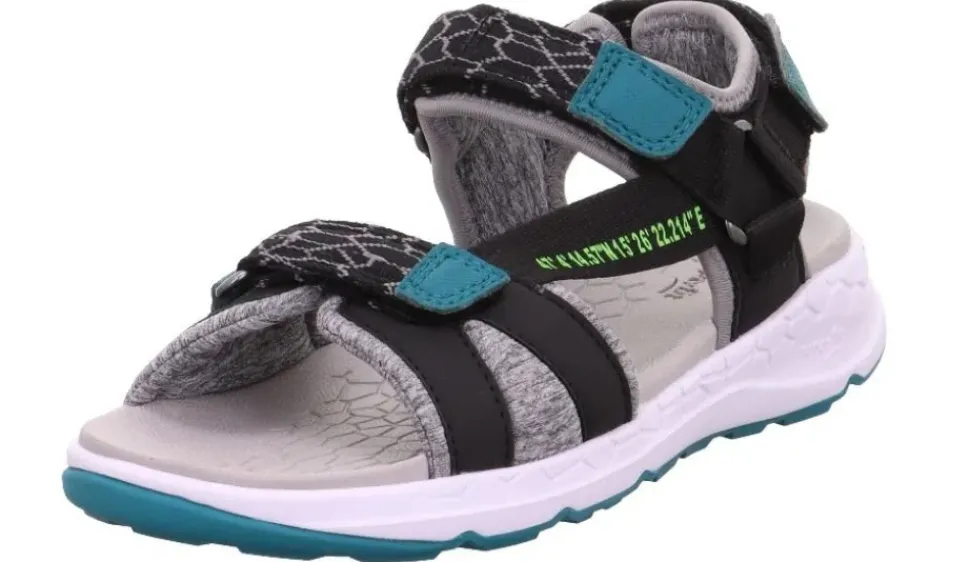 superfit Sandale CRISS CROSS schwarz grün 1-000580-0000
