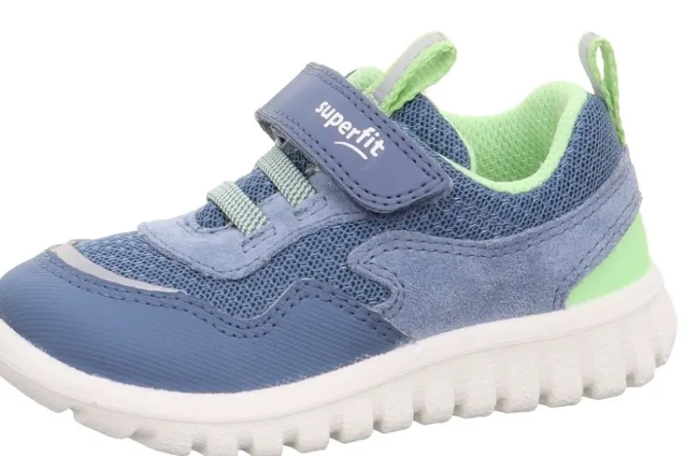 superfitSPORT7 MINI - Blau/Hellgrün Sneaker low mit Klettverschluss S13 1-006204-8000