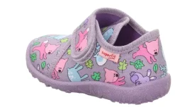 super fit SPOTTY - Lila/Mehrfarbig Hausschuh mit Klettverschluss S23  1-009246-8510