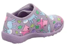 super fit SPOTTY - Lila/Mehrfarbig Hausschuh mit Klettverschluss S23  1-009246-8510