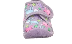 super fit SPOTTY - Lila/Mehrfarbig Hausschuh mit Klettverschluss S23  1-009246-8510